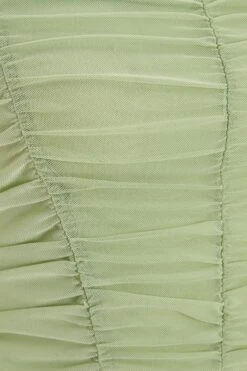 Sage Mesh Crop Top -Deals Clothifyr Store 00100037890 ZS