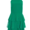 Green Halter Neck Skater Dress -Deals Clothifyr Store 00100037905 ZM