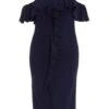 Curve Navy Diamante Strap Midi Dress -Deals Clothifyr Store 00100037963 ZM
