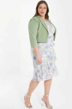 Curve Sage Shawl Collar Crop Jacket -Deals Clothifyr Store 00100037965 XS