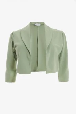 Curve Sage Shawl Collar Crop Jacket