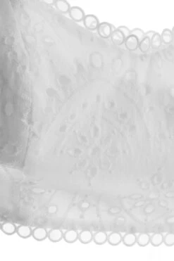 White Broderie Crop Top -Deals Clothifyr Store 00100037966 ZS