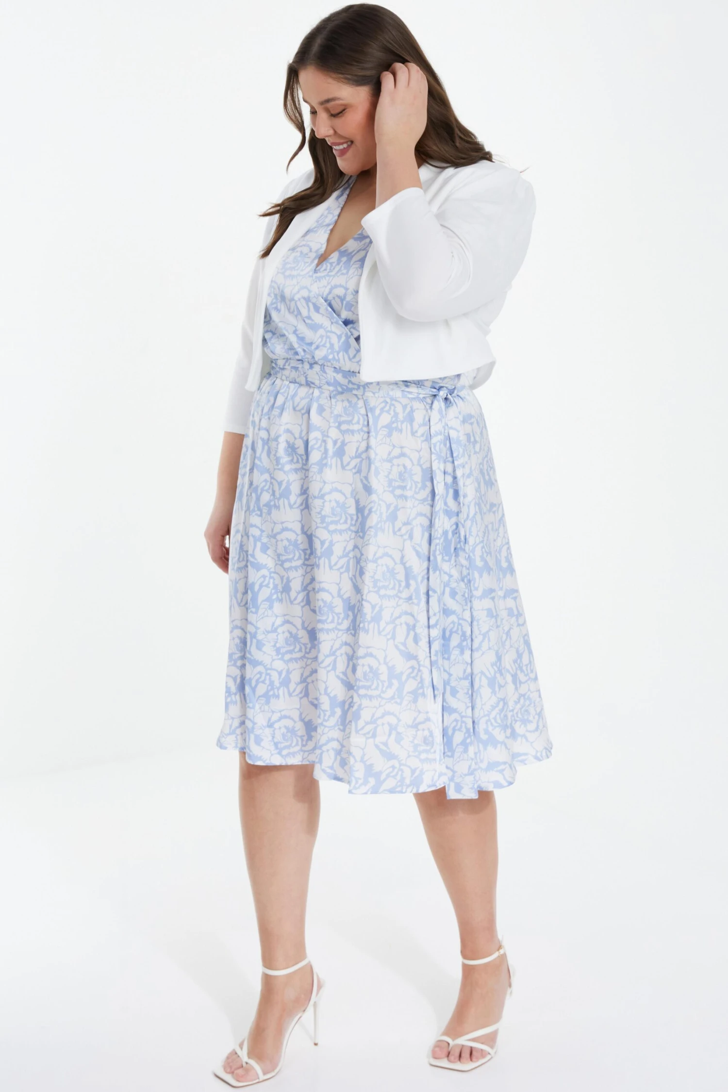 Curve Cream Shawl Collar Crop Jacket 6 Curve Cream Shawl Collar Crop Jacket - Image 4