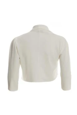 Curve Cream Shawl Collar Crop Jacket 12 Curve Cream Shawl Collar Crop Jacket -Deals Clothifyr Store 00100037968 ZB