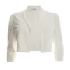 Curve Cream Shawl Collar Crop Jacket -Deals Clothifyr Store 00100037968 ZM