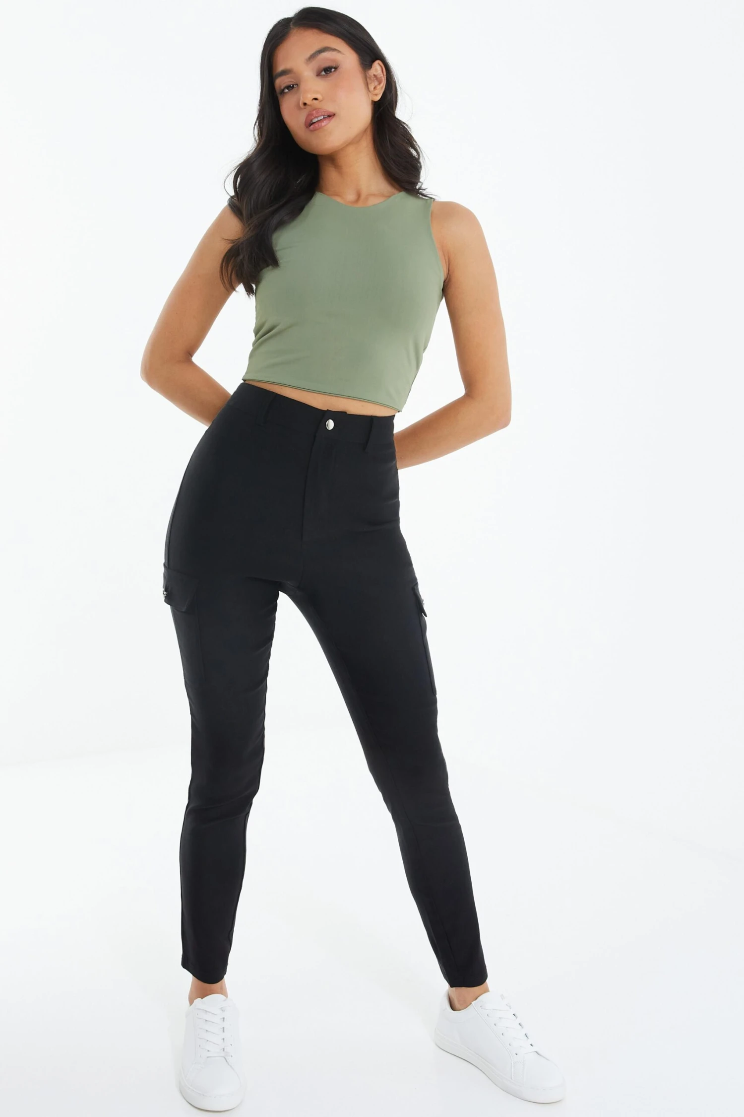 Petite Black Cargo Trousers 4 Petite Black Cargo Trousers - Image 2