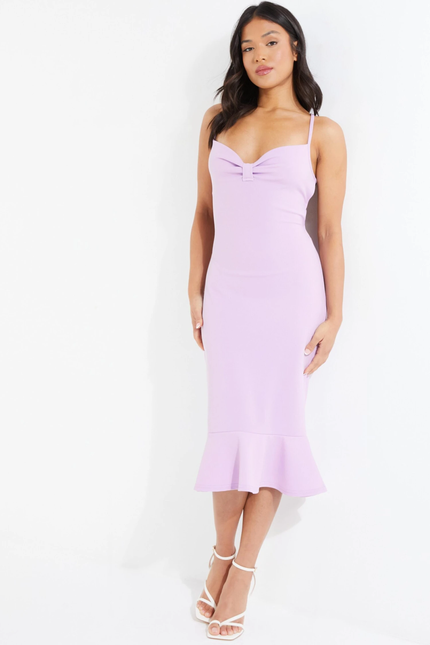 Petite Lilac Bow Tie Back Midi Dress 4 Petite Lilac Bow Tie Back Midi Dress - Image 2