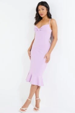 Petite Lilac Bow Tie Back Midi Dress 11 Petite Lilac Bow Tie Back Midi Dress -Deals Clothifyr Store 00100037970 XS