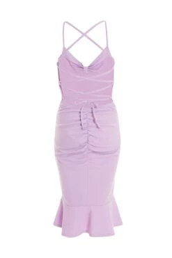 Petite Lilac Bow Tie Back Midi Dress 12 Petite Lilac Bow Tie Back Midi Dress -Deals Clothifyr Store 00100037970 ZB