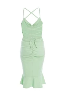 Petite Sage Bow Tie Back Midi Dress -Deals Clothifyr Store 00100037971 ZB