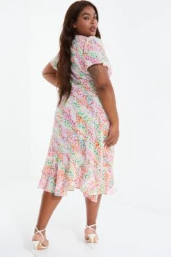 Curve Multicoloured Animal Print Midi Dress -Deals Clothifyr Store 00100038113 XB