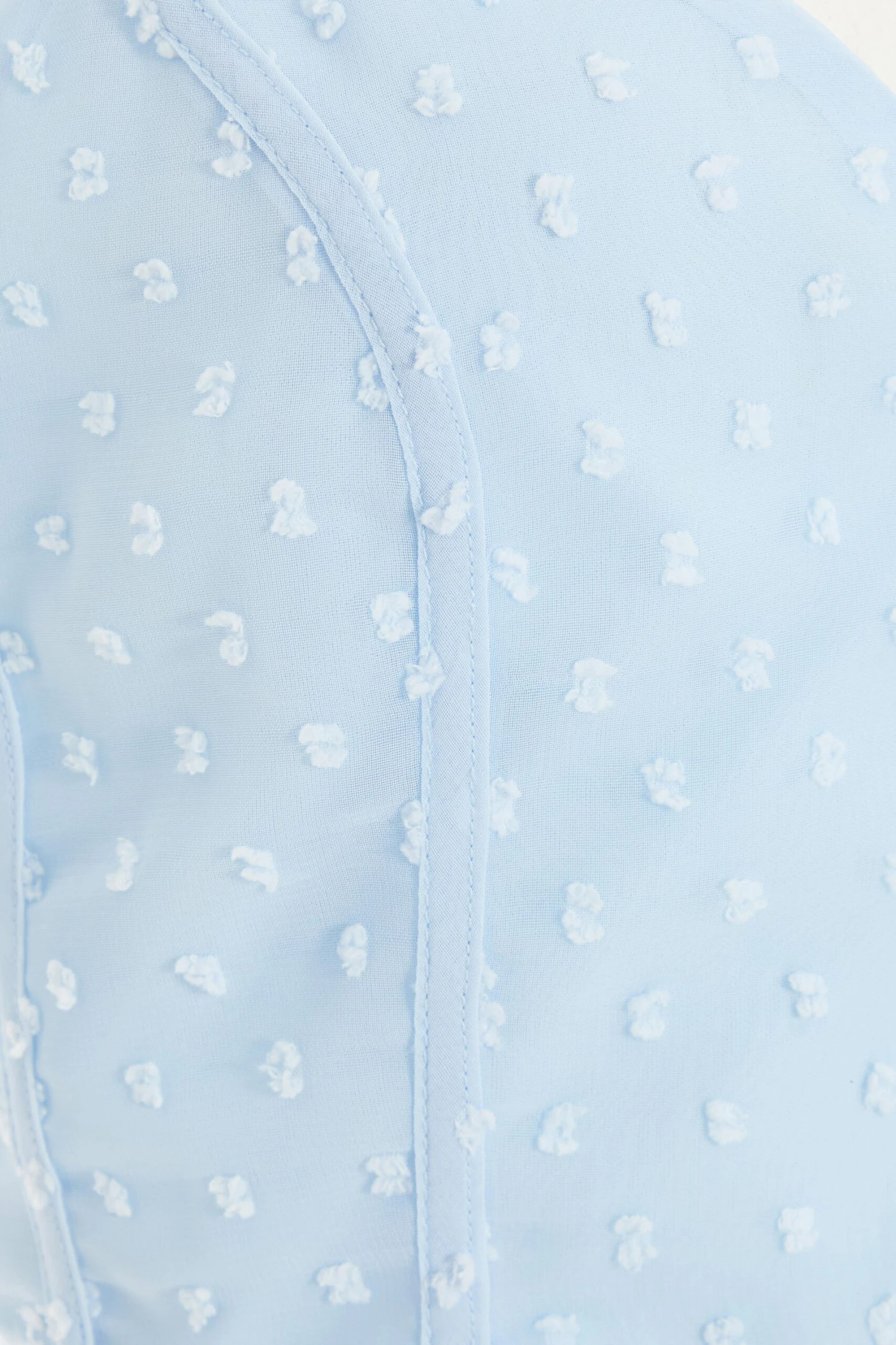 Blue Chiffon Dobby Tie Back Crop Top 8 Blue Chiffon Dobby Tie Back Crop Top - Image 6