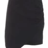 Black Ruched Wrap Mini Skirt 2 Black Ruched Wrap Mini Skirt -Deals Clothifyr Store 00100038123 ZM