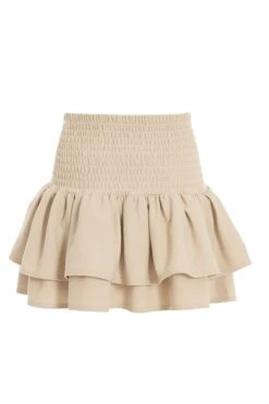 Stone Ruched Frill Mini Skirt -Deals Clothifyr Store 00100038134 ZB