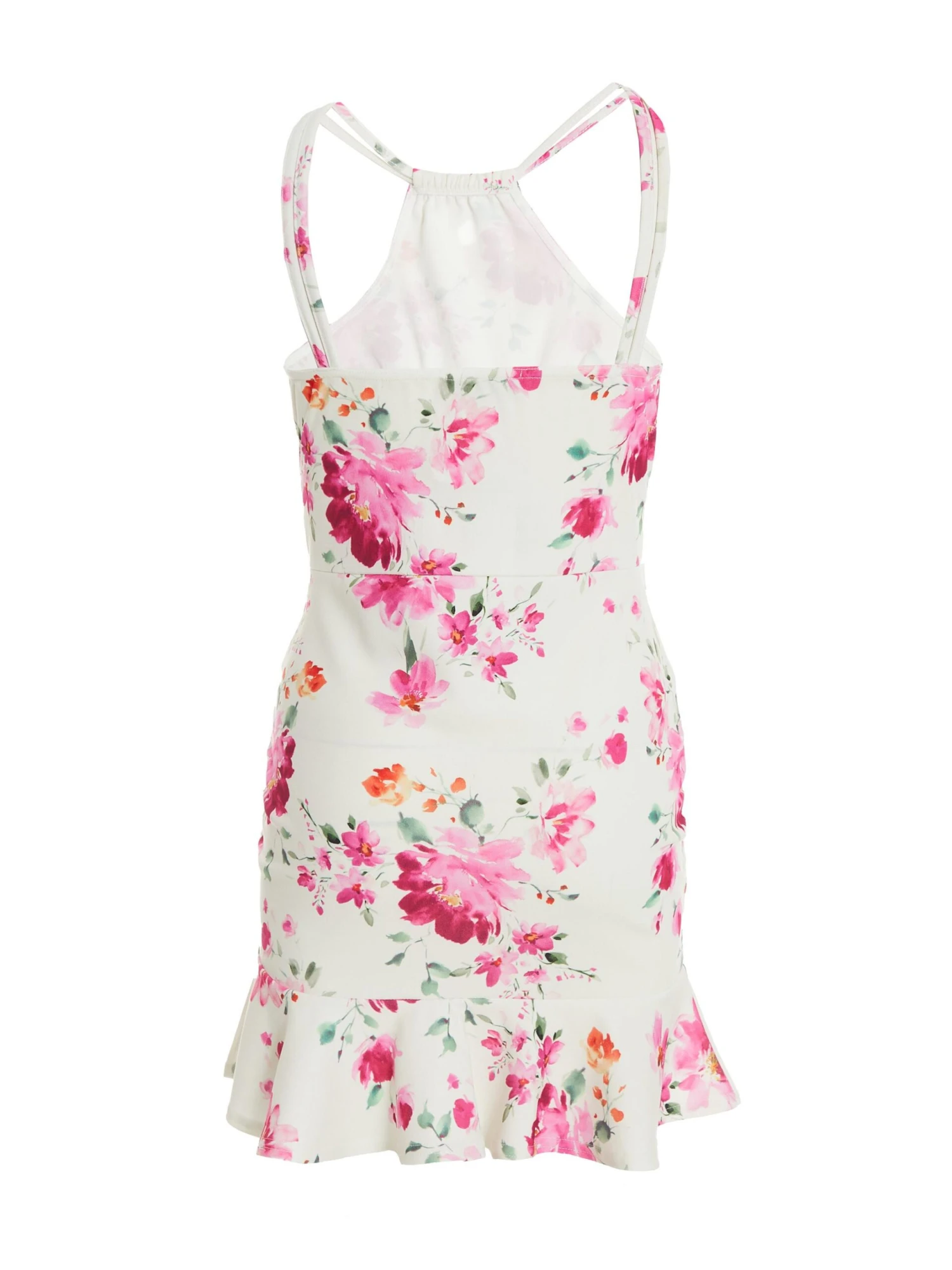 Petite Pink Floral Halter Neck Bodycon Mini Dress 7 Petite Pink Floral Halter Neck Bodycon Mini Dress - Image 5
