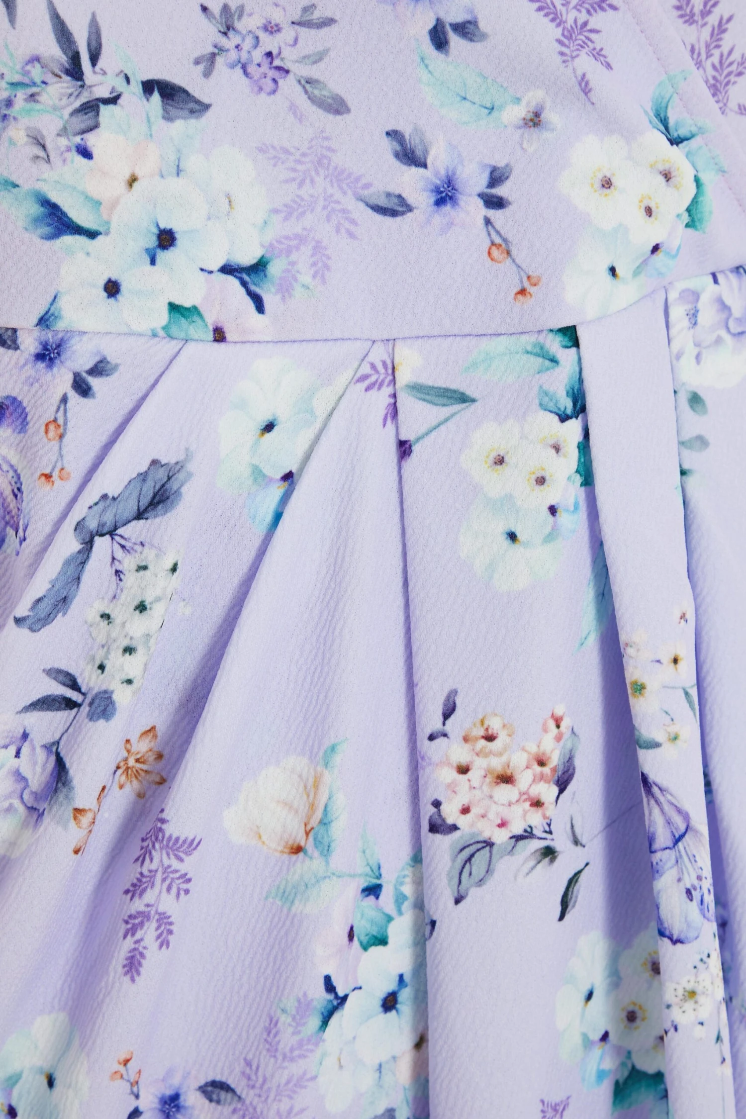 Curve Lilac Floral Wrap Midi Dress 8 Curve Lilac Floral Wrap Midi Dress - Image 6