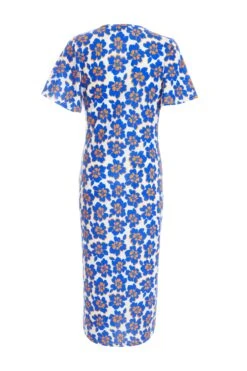 Petite Royal Blue Floral Midi Dress 12 Petite Royal Blue Floral Midi Dress -Deals Clothifyr Store 00100038193 ZB