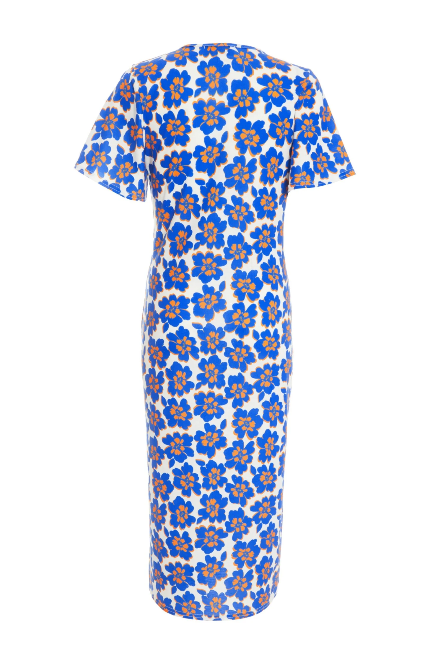 Petite Royal Blue Floral Midi Dress 7 Petite Royal Blue Floral Midi Dress - Image 5