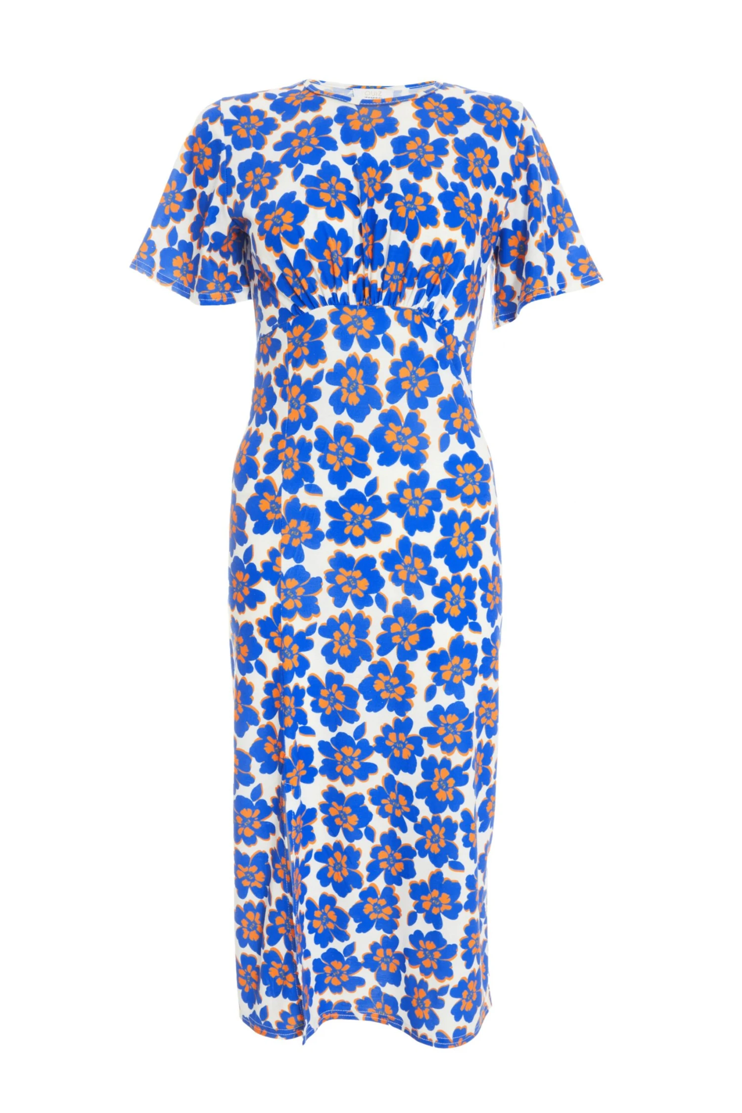 Petite Royal Blue Floral Midi Dress 3 Petite Royal Blue Floral Midi Dress