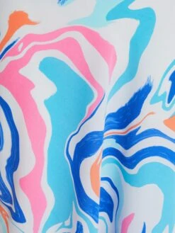 Petite Multicolored Marble Print Midaxi Dress -Deals Clothifyr Store 00100038197 ZS