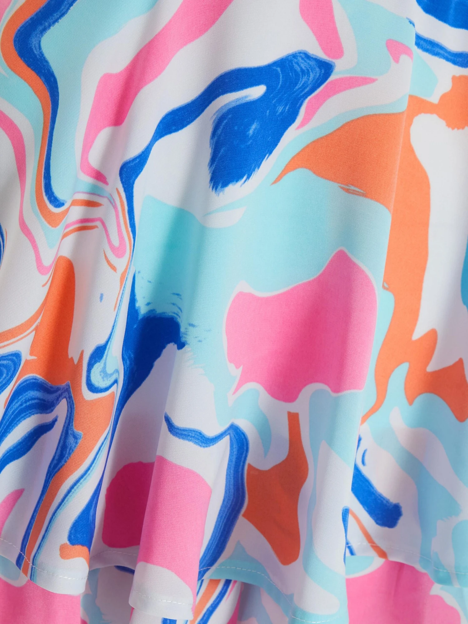 Petite Multicolored Marble Print Tie Back Playsuit 8 Petite Multicolored Marble Print Tie Back Playsuit - Image 6