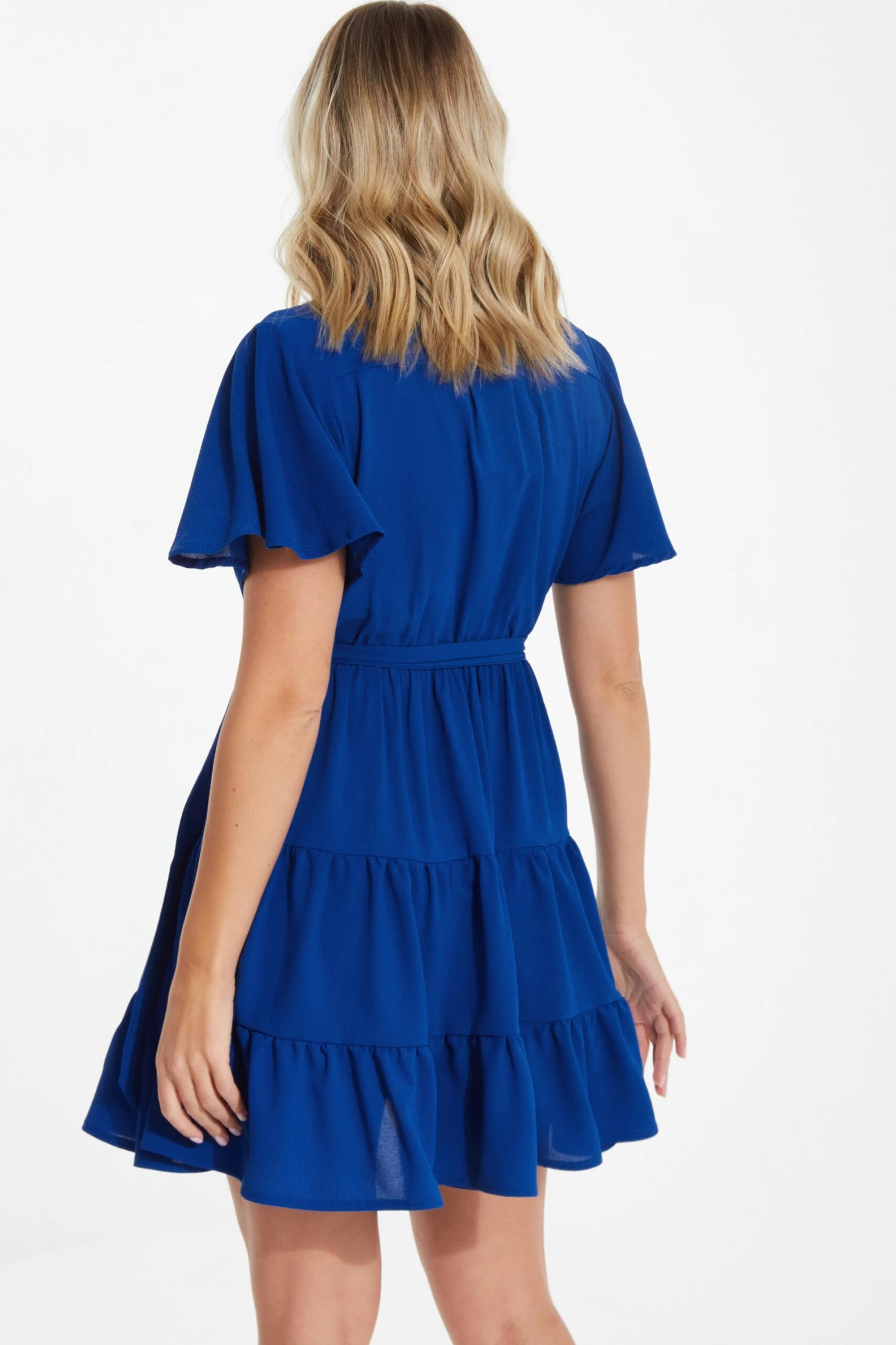 Royal Blue Wrap Skater Dress 5 Royal Blue Wrap Skater Dress - Image 3