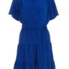 Royal Blue Wrap Skater Dress