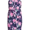 Curve Navy Floral Halter Neck Midi Dress -Deals Clothifyr Store 00100038383 ZM
