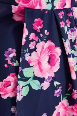 Curve Navy Floral Halter Neck Midi Dress 13 Curve Navy Floral Halter Neck Midi Dress -Deals Clothifyr Store 00100038383 ZS