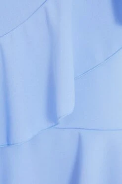 Curve Light Blue Frill Mini Dress -Deals Clothifyr Store 00100038384 ZS