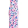 Petite Blue Floral Tie Back Midi Dress -Deals Clothifyr Store 00100038397 ZM