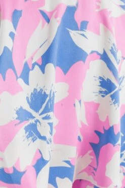 Petite Blue Satin Floral Print Playsuit -Deals Clothifyr Store 00100038398 ZS