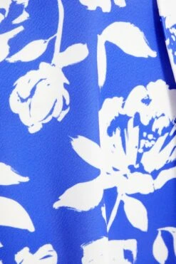 Petite Royal Blue Floral Dip Hem Midi Dress 13 Petite Royal Blue Floral Dip Hem Midi Dress -Deals Clothifyr Store 00100038399 ZS