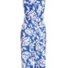 Petite Royal Blue Floral Culotte Jumpsuit -Deals Clothifyr Store 00100038400 ZM