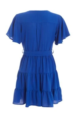 Petite Royal Blue Wrap Skater Dress 12 Petite Royal Blue Wrap Skater Dress -Deals Clothifyr Store 00100038402 ZB