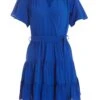 Petite Royal Blue Wrap Skater Dress -Deals Clothifyr Store 00100038402 ZM