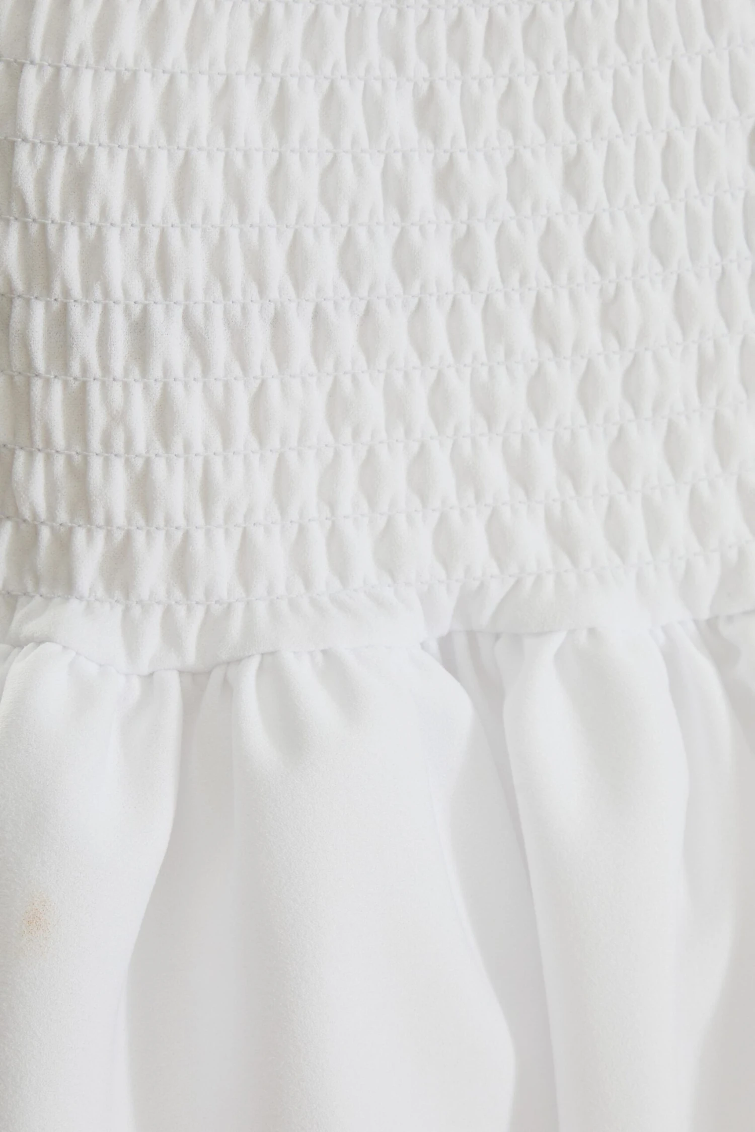 White Ruched Frill Mini Skirt 8 White Ruched Frill Mini Skirt - Image 6