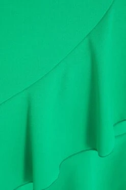 Curve Jade Green Frill Mini Dress -Deals Clothifyr Store 00100038428 ZS