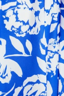 Curve Royal Blue Floral Dip Hem Midi Dress 13 Curve Royal Blue Floral Dip Hem Midi Dress -Deals Clothifyr Store 00100038445 ZS