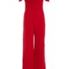 Petite Red Bardot Palazzo Jumpsuit 1 Petite Red Bardot Palazzo Jumpsuit -Deals Clothifyr Store 00100038494 ZM