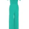 Petite Jade Green Bardot Palazzo Jumpsuit -Deals Clothifyr Store 00100038499 ZM