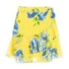 Yellow Floral Wrap Mini Skirt 1 Yellow Floral Wrap Mini Skirt -Deals Clothifyr Store 00100038548 ZM