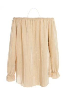 Beige Bardot Necklace Top -Deals Clothifyr Store 00100038574 ZB