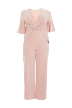 Curve Pink Twist Palazzo Jumpsuit