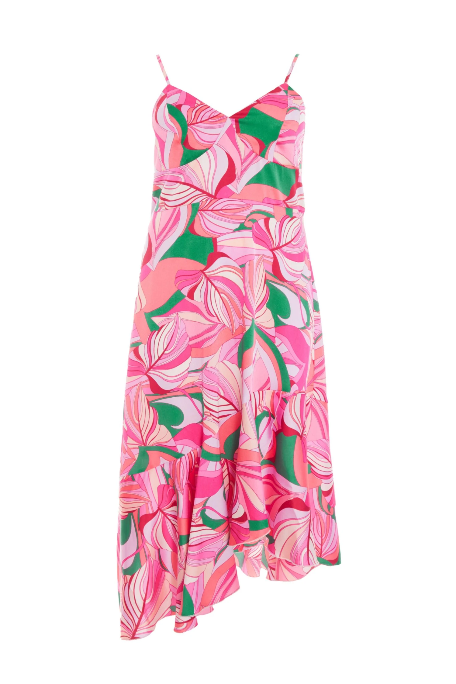 Curve Pink Scarf Print Midi Dress 3 Curve Pink Scarf Print Midi Dress