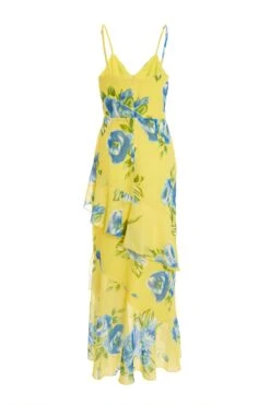 Petite Yellow Floral Midaxi Dress 12 Petite Yellow Floral Midaxi Dress -Deals Clothifyr Store 00100038635 ZB
