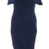 Curve Navy Ruched Bardot Midi Dress 1 Curve Navy Ruched Bardot Midi Dress -Deals Clothifyr Store 00100038649 ZM