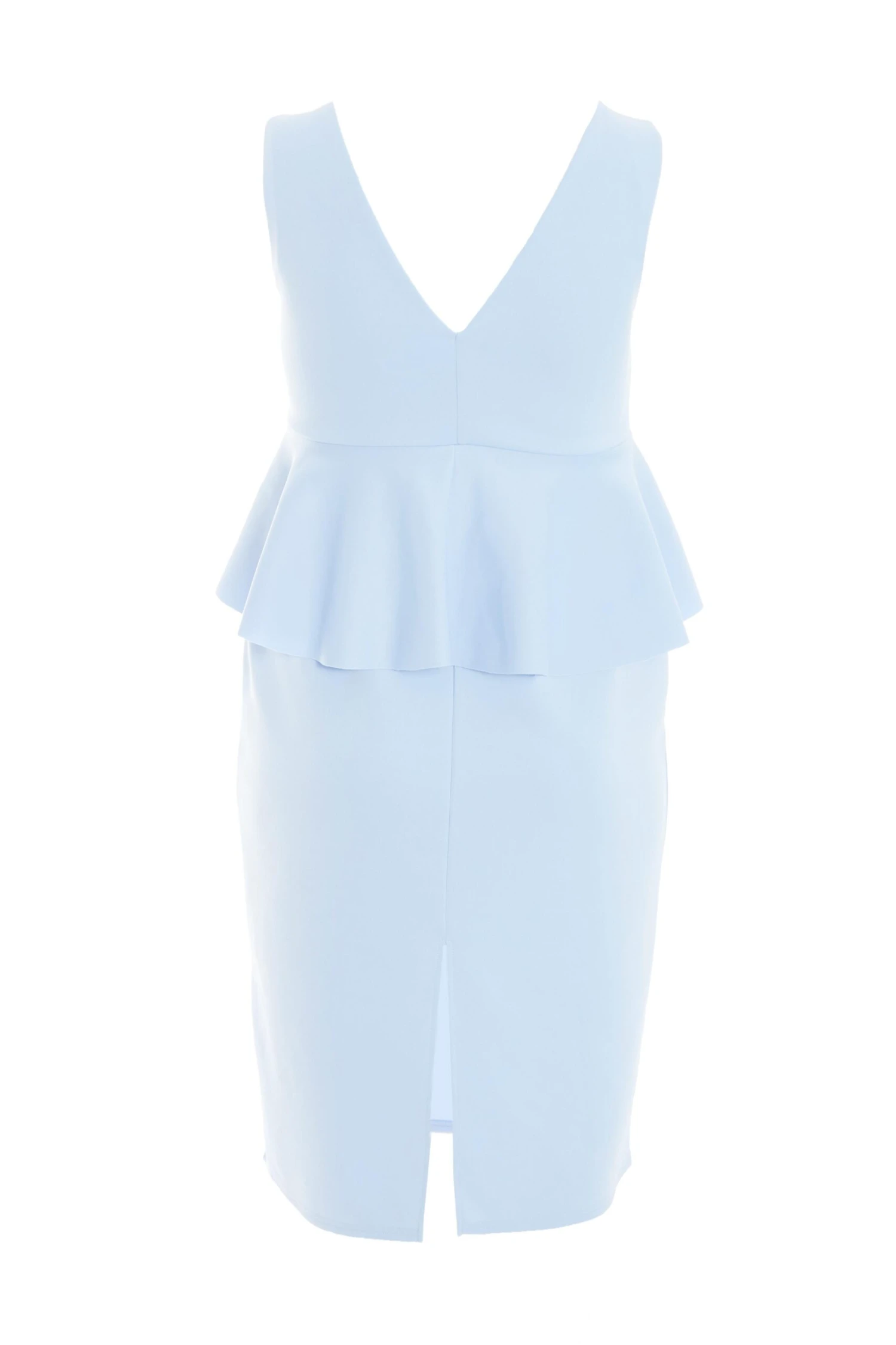 Curve Blue Ruched Bardot Midi Dress 7 Curve Blue Ruched Bardot Midi Dress - Image 5