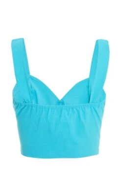 Blue Corset Crop Top -Deals Clothifyr Store 00100038764 ZB