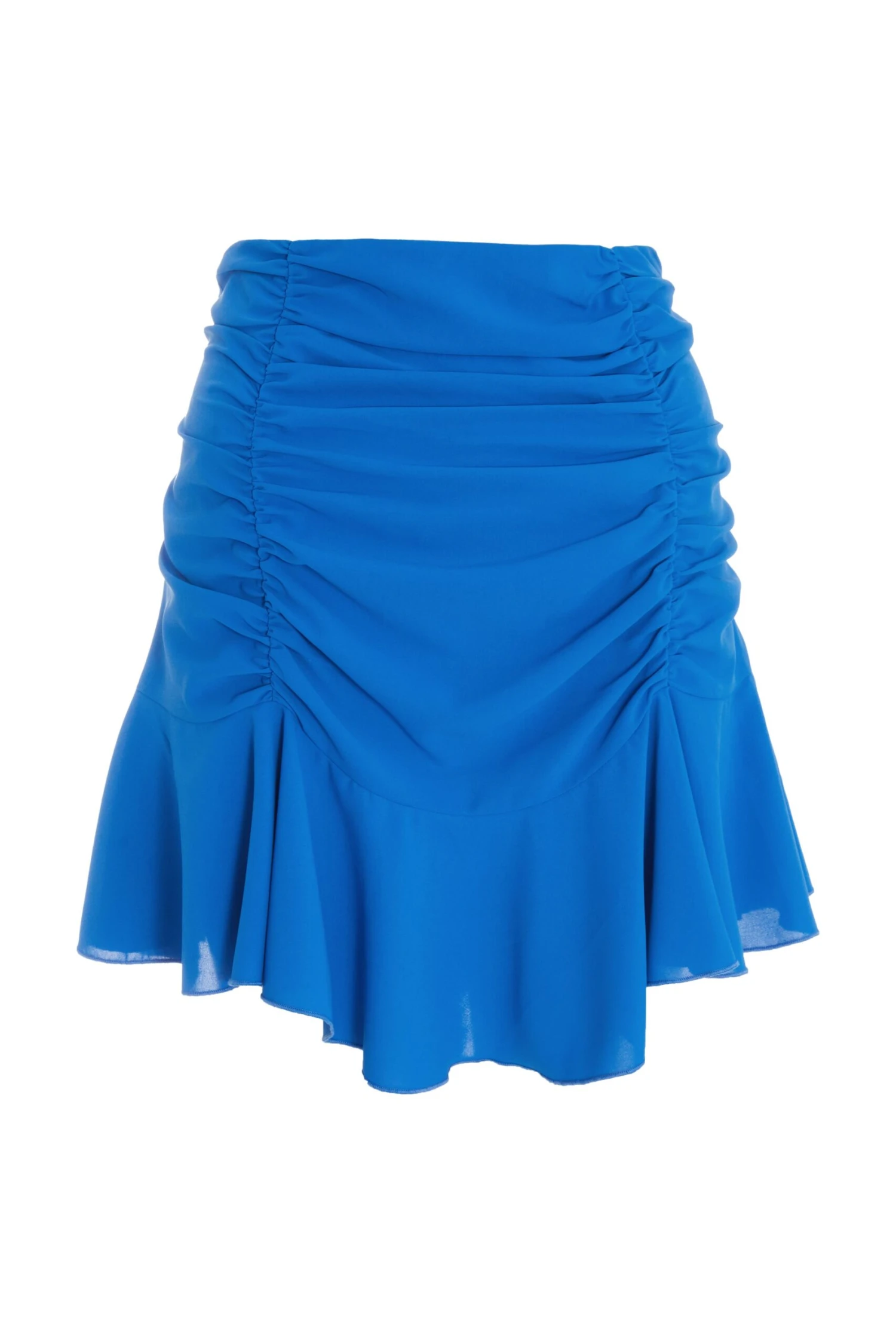 Blue Ruched Mini Skirt 3 Blue Ruched Mini Skirt